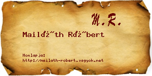 Mailáth Róbert névjegykártya